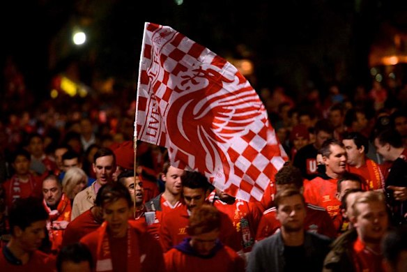 Liverpool fans at the MCG.