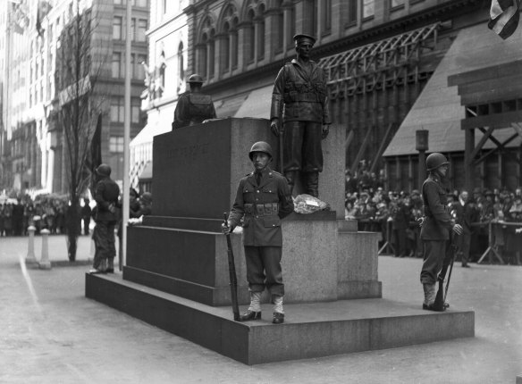 US troops mark American Independence Day in Martin Place, Sydney, on July 4, 1942.