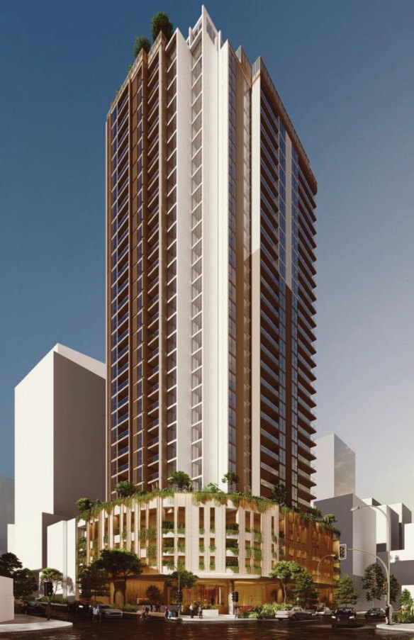 Stockwell’s proposed 31-storey tower at 175 Melbourne Street, South Brisbane.