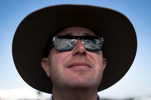 Minister for Agriculture and Water Resources David Littleproud at Longreach, Queensland.