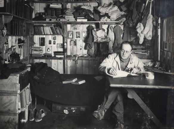 Captain Scott writes in his den in the Terra Nova hut on October 7, 1911.