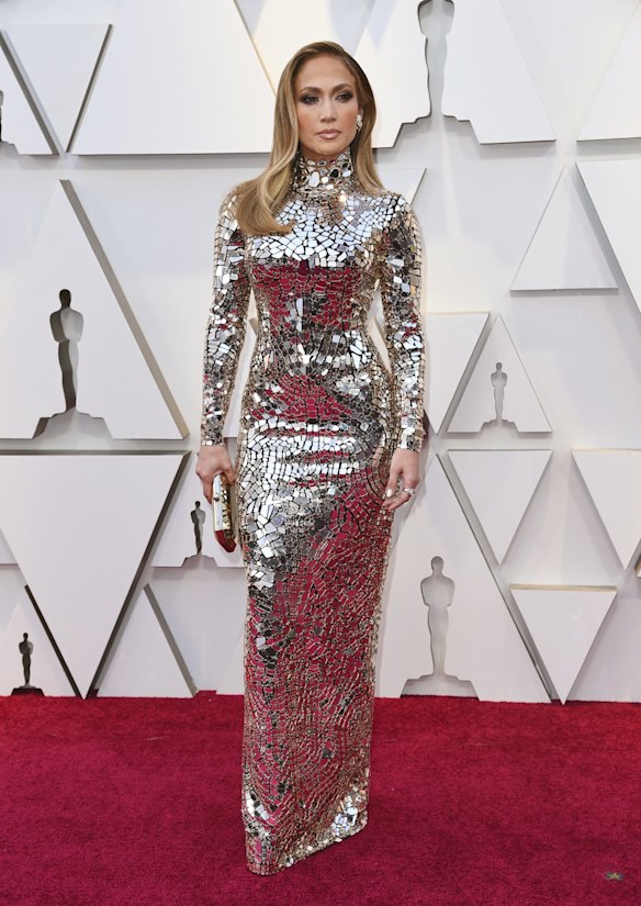 Jennifer Lopez arrives at the Oscars at the Dolby Theatre in Los Angeles.