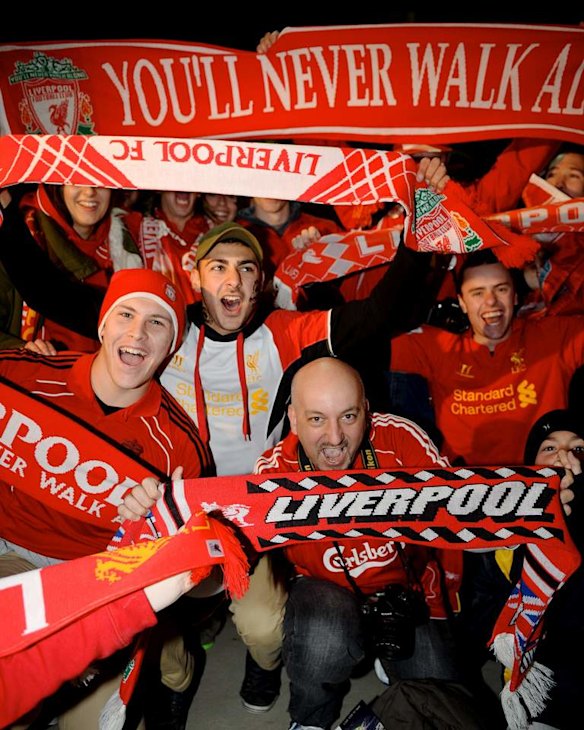 Liverpool fans at the MCG.