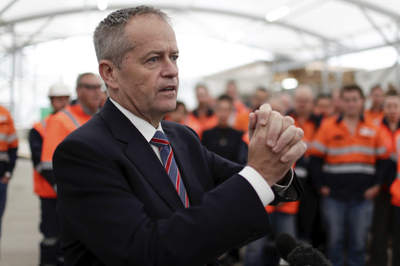 Labor leader Bill Shorten on the campaign trail in Melbourne.