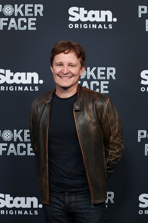 Damon Herriman attends the Australian premiere of Poker Face at Hoyts Entertainment Quarter, Sydney.