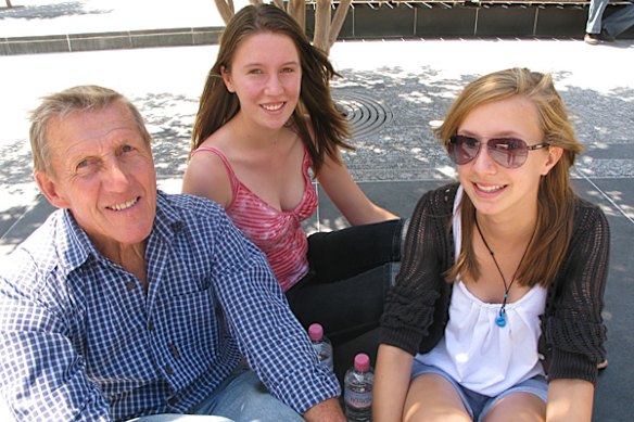 Dino Matteam with Nicola and Monica Cooper from Bridgeman Downs.