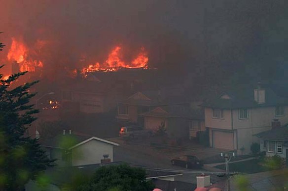 Explosion sparks massive fire