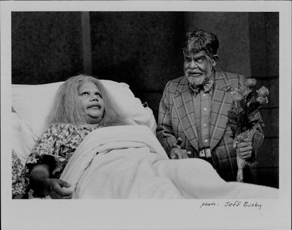 Theresa Creed (L)  Jack Charles performed in Sistergirl By Sally Morgan staged by the Melbourne Theatre Company in 1994.