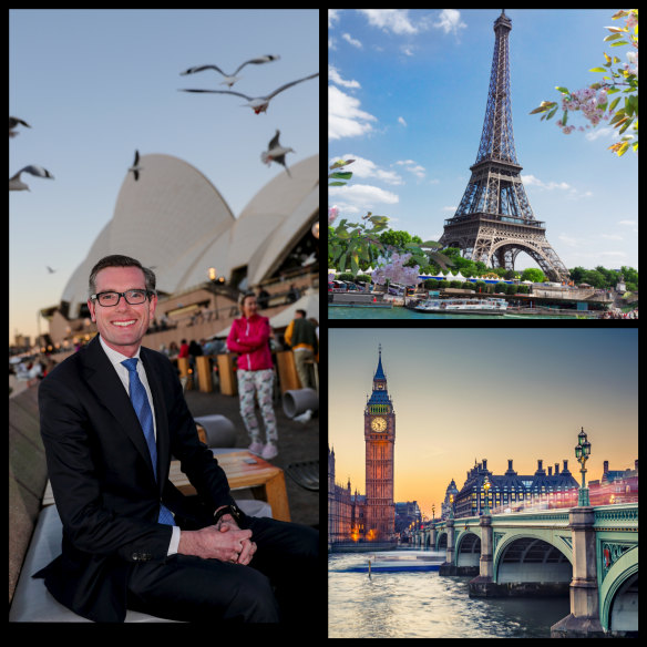 Treasurer Dominic Perrottet believes Sydney can rival global cities London and Paris.