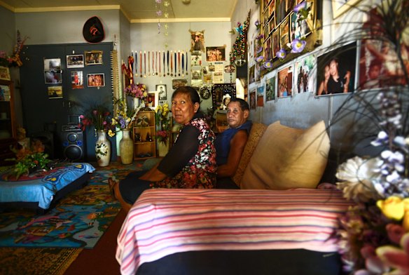Delma and Alfonso Cox at their remote outstation home called Gnylmarung on the Dampier Peninsula.