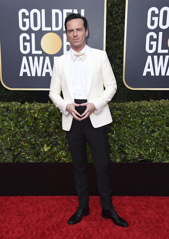 Fleabag's Andrew Scott arrives at the 77th annual Golden Globe Awards.