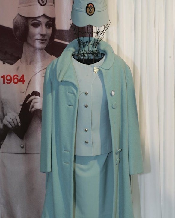 Qantas uniform 1964-69 designed by Leon Paul.