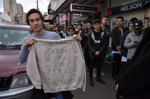 Expect long queues all weekend at the Pablo pop-up, which has Kanye West-designed clothing for this weekend only.