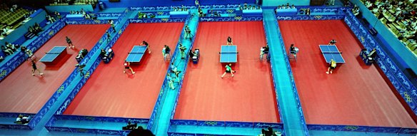 Table tennis competition. 