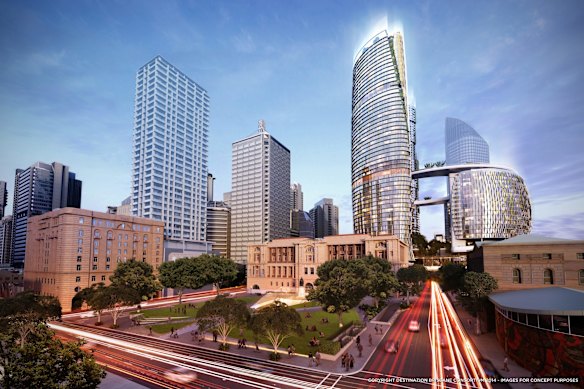 Artist impressions of the proposed Destination Brisbane Consortium.