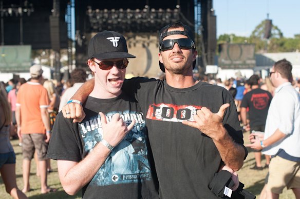 Crowds rocking out at Soundwave.