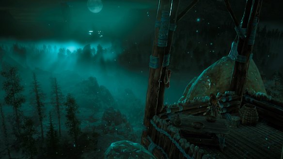 Looking out over the Sacred Land at night.