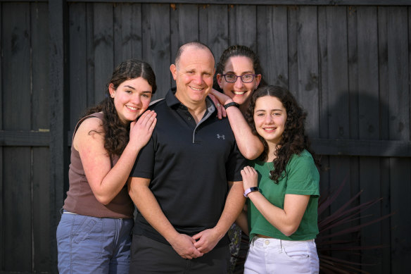 Sharon and Saul Milner with their daughters Gemma and Mia, who attend McKinnon Secondary College. 