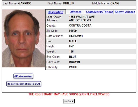 This image taken from the web site of the California Attorney General shows Phillip Garrido. 