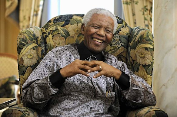 Former president of South Africa Nelson Mandela , 2008.