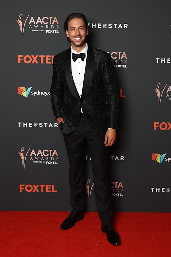 Lincoln Younes arrives ahead of the 2020 AACTA Awards.