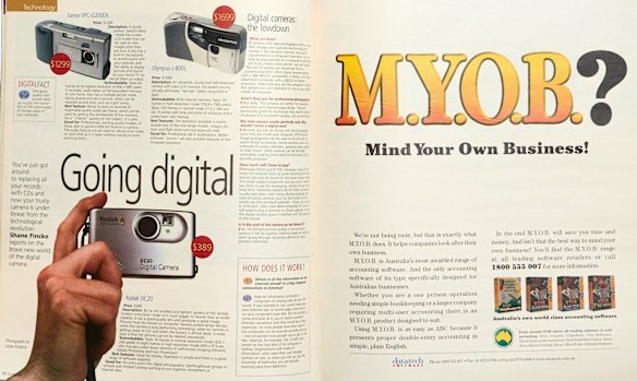 A press release at the time said readers “will get the low-down on high-tech – from digital cameras to personal organisers, from camcorders to laptops and the like”.  