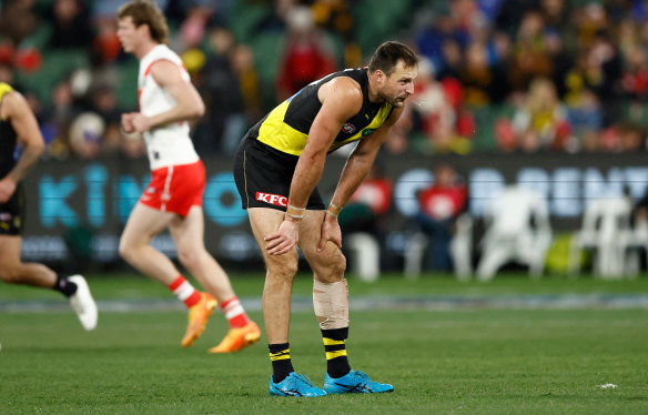 My way: Richmond co-captain Toby Nankervis is working on improving his on-field discipline.