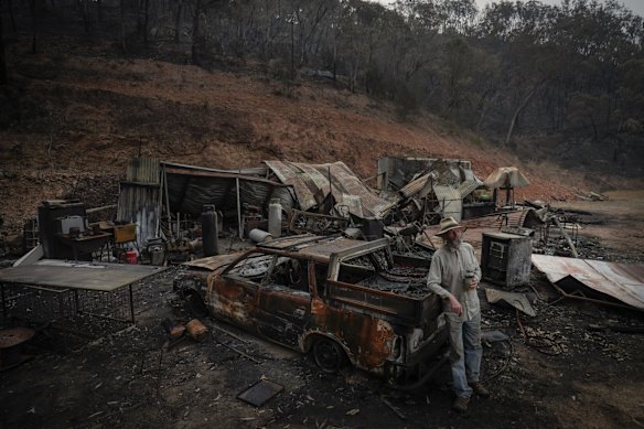Mark Brooks, 60, lived in a house (now destroyed) in Upper Thowgla valley near Corryong. He works as a maintenance officer at the Corryong hospital. 