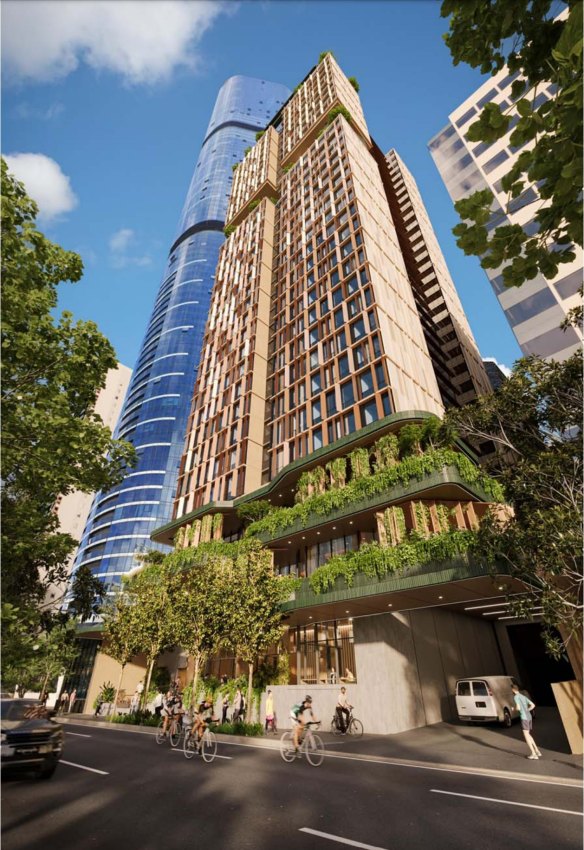 The proposed student accommodation tower will rise to a height of 115 metres.