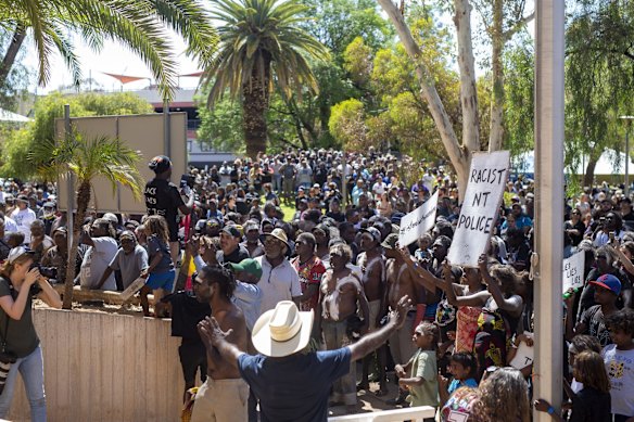 Justice for Kumanjayi Walker Rally in Alice Springs.