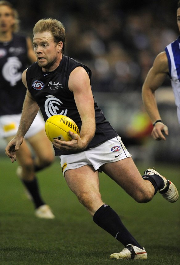 Nick Stevens in his playing days with Carlton. 