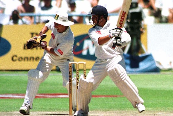 1997. Tendulkar makes his highest score against South Africa, 169, at Newlands.