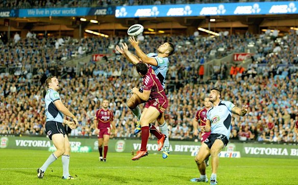 Action from the game.