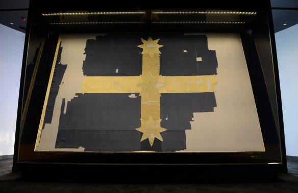 The original Eureka Flag: stitched together by women working under the cover of darkness to avoid suspicion.
