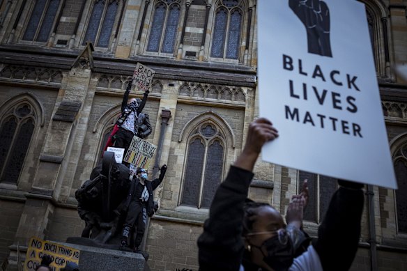 Thousands marched the streets of Melbourne to protest Indigenous deaths in custody and to stand in solidarity with George Floyd. 