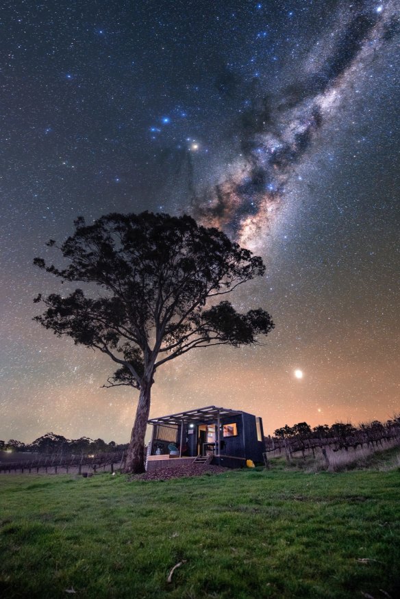 Be sure to spot the roos among the vines, and stargaze at night. 