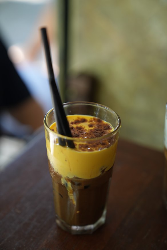 Hanoi egg coffee.