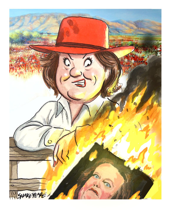 Art attack: Gina Rinehart has not warmed to Vincent Namatjira’s portrait.