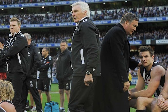McGuire and Malthouse went within half an hour of delivering back-to-back flags for the Magpies for the first time in decades.