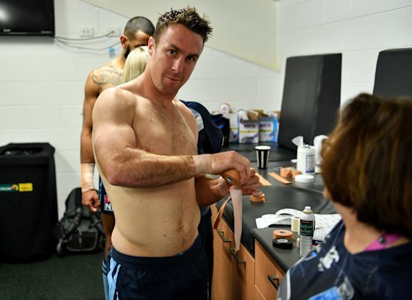 James Maloney before the game.