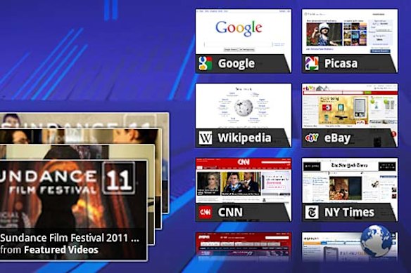 Google's tablet operating system Honeycombe.