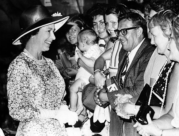 The Queen stops to talk to some of the crowd in Civic Park yesterday after she had opened the art gallery. Photo by Herald photographer Alan Jolly
1977

ARCHIVAL REVIVAL 1970's

THE HUNTER Glory days - THE ROYALS - Greatest crowds in history


Royal Visit Newcastle 12-3-1977

Royal vist Archival revival