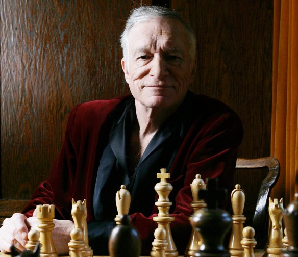 Hugh Hefner in his mansion in 2007. Former staff say Hefner had hidden cameras throughout his sprawling home filming people without their consent. 