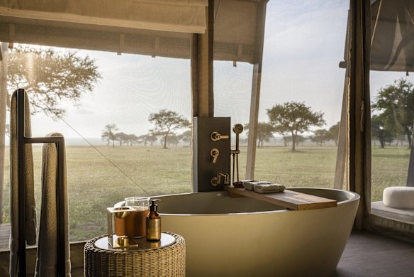 Singita Sabora Tented Camp, Serengeti, Tanzania. 
