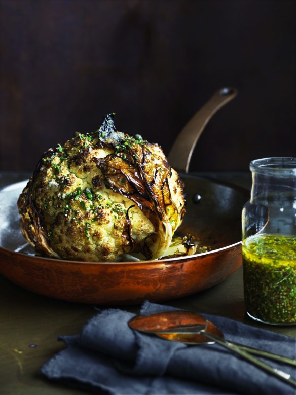 Whole roast cauliflower makes a showstopping centrepiece.