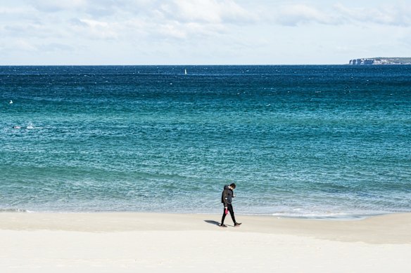 Bondi Beach during lockdown. 17th July, 2021.
