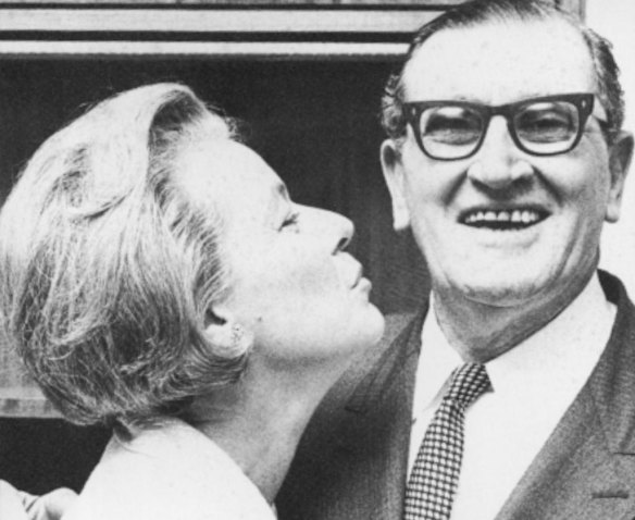 Sheila Scotter with Frank Packer