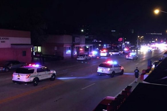 Police quickly swarmed the streets of Orlando.