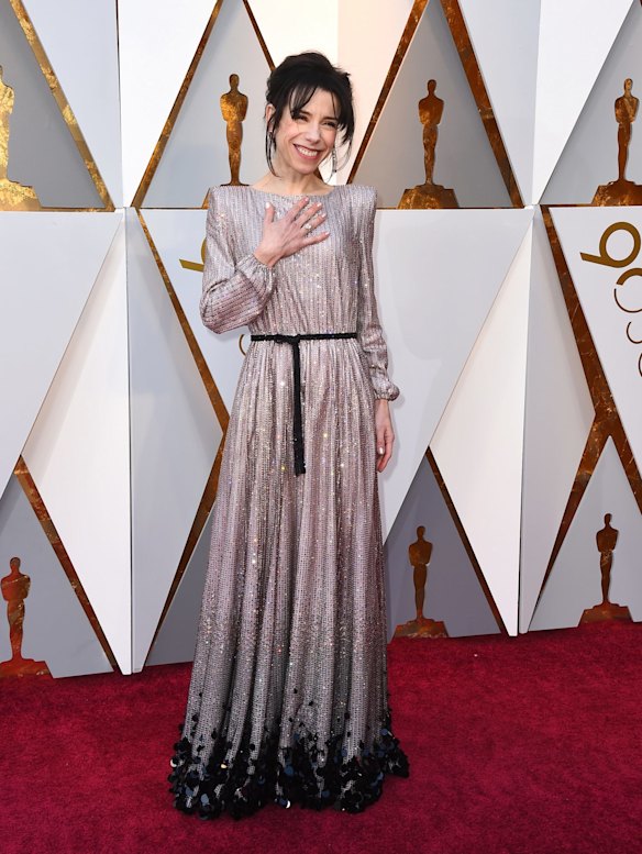 The Shape of Water's Sally Hawkins arrives at the Oscars.