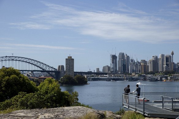 View of Berry Bay in Waverton, Sydney.